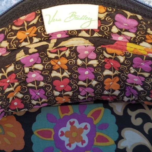 VERA BRADLEY SUZANI FLORAL QUILTED CROSSBODY BAG BLACK PINK BEIGE TAN PURPLE - Picture 3 of 11